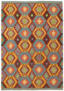Alfombra Kelim Moderna 247 x 178 cm Tejida a Mano Alfombra Oriental Nueva - Imagen 1 de 8