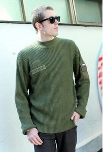 Tschechische Armee Olive Commando Pullover Pullover Sweatshirt Militärpullover - Bild 1 von 7