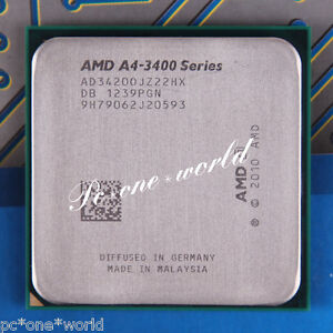 100% OK AD3420OJZ22HX AMD A-Series A4-3420 2.8 GHz Laptop Processor CPU