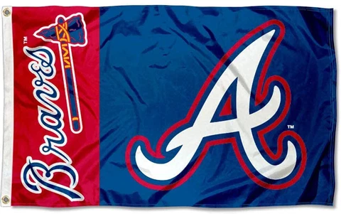 Atlanta Braves Logo Flag 3x5 - With 2 Grommets MLB Cover