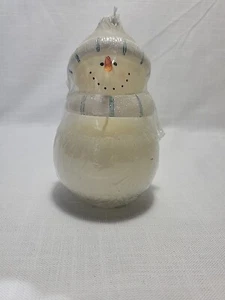 RARE Vintage Snowman Candle Jar & Lid New Sealed Unburned - Picture 1 of 14