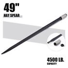 Sturdy 49In Hay Spike Bale Spear 4500Lb Load Capacity Quick Attach Long-Lasting