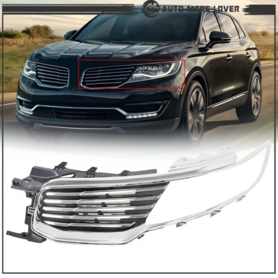 Conjunto de parrilla delantera cromada para Lincoln MKX 2016 2017 2018 Foto 1 de 4