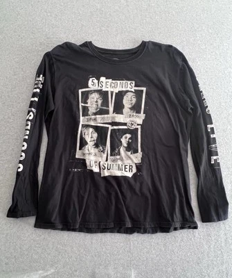 Bravado Merchandising 5 Seconds of Summer Womens Long Sleeve Shirt Size XL Black - Image 1 of 4