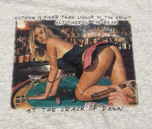 Crack Of Dawn Sexy Girl Langarmshirt Herren XL Y2K 2005 Schnaps vorne - Bild 1 von 10