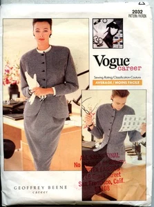 Vogue Career Suit Sewing Pattern - Geoffrey Beene - Size 12-14-16 - NEW - 1988 - Imagen 1 de 2
