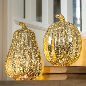 Luces LED acrílicas decoración calabaza y calabaza otoño Halloween iluminación 2 piezas - Imagen 1 de 24
