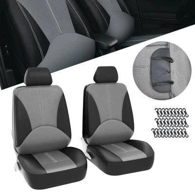 2X Front Full Set Seat Cover Leather Cushion Protector For Subaru Impreza Legacy — 第 1/4 张图片