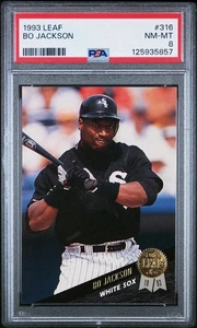 1993 Leaf - #316 Bo Jackson PSA 8 NEAR MINT-MINT - Picture 1 of 3