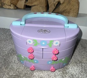 Vintage Polly Pocket Make Up Beauty Case Playhouse Purple Bluebird 1991 leer❤️ - Bild 1 von 12