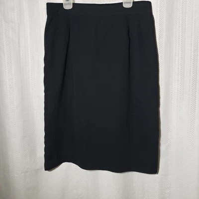 Falda recta para mujer Herman Geist con abertura en la espalda forrada talla 12 negra Foto 1 de 4