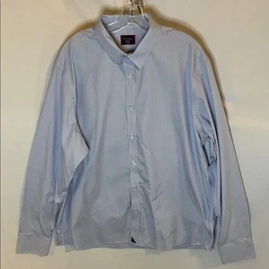 Untuckit Hemd Herren XXL Blau Baumwolle Langarm Knopf Büro Business Preppy - Bild 1 von 5