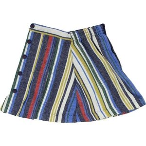70s 80s Vintage Girls Striped Hippie Boho Skirt - Picture 1 of 3