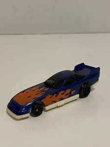 HotWheels 1993 Hot Flame DRAGSTER Racing Car In Blue And Orange Vtg Toy - Picture 1 of 11
