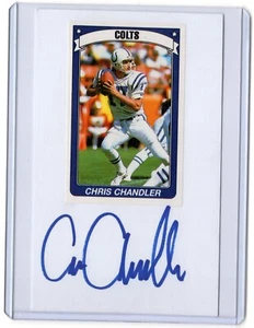 Tarjeta índice firmada autografiada por Chris Chandler NFL Colts 3x5 - Imagen 1 de 1