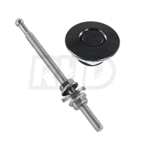 BLACK PUSH BUTTON QUICK RELEASE AERO LATCH PANEL BUMPER FASTENERS FENDER WASHER - Picture 1 of 3