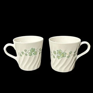 Corelle Coordinates Callaway Ivy Coffee Cup Mugs 4” Set of 2 - Picture 1 of 9