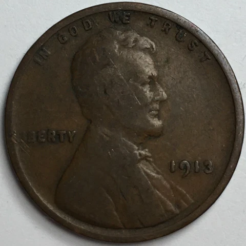 1913 United States Lincoln Wheat Cent Penny - Good or Better KM#132 - WC13P Cover