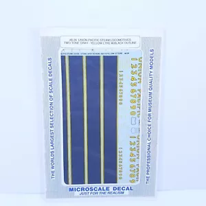 Microscale 48-26 HO Scale Union Pacific Steam Locos 2 Tone Gray Yello Decals NOS - Picture 1 of 6