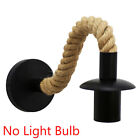 Indoor Wall Bar Lights Industrial Vintage Rope Lamp Hemp Pipe Wall Sconce E27