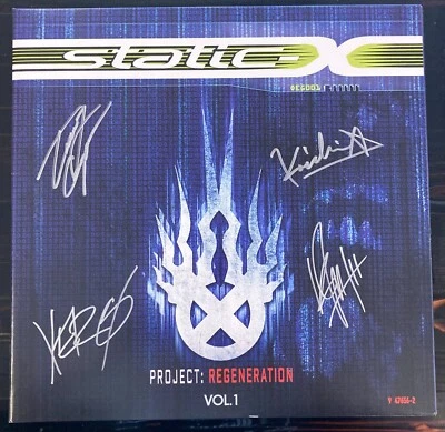 STATIC X Project: Regeneration Vol. 1 2020 ORIGINAL Green Vinyl SIGNED! EXC - Image 1 of 4