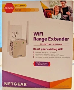NETGEAR AC1200 Wi-Fi Range Extender Essentials Edition EX6120-100NAS - Afbeelding 1 van 7