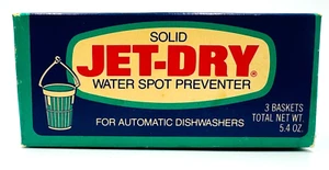 Vintage Solid Jet Dry Water Spot Preventer Sealed Box 3 Baskets NOS Economics - Picture 1 of 9