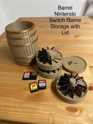 Barrel Switch Organizador de Juegos con Tapa Almacenamiento de Regalos para Juegos Nintendo Switch Foto 1 de 4
