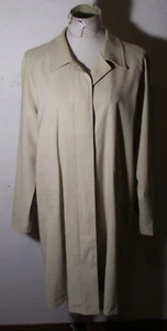 L.L. BEAN Tan Midi Rain Resistant Overcoat Women's Size L Reg. - Picture 1 of 7