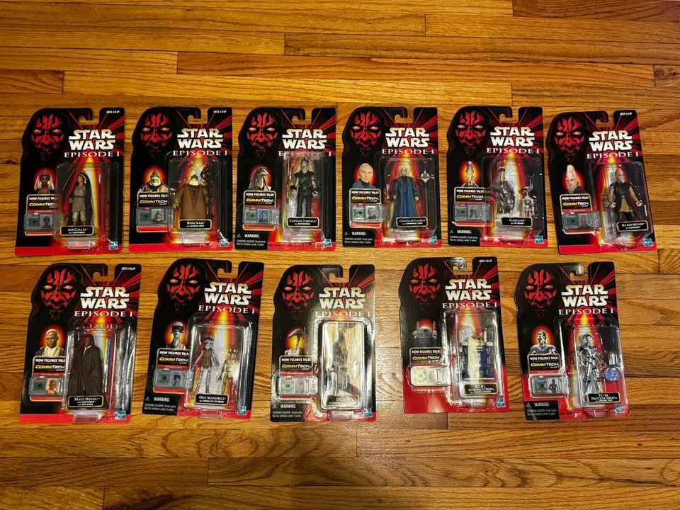 STAR WARS Episódio 1 COLEÇÃO 3 - LOTE COMPLETO DE 12 - Ameaça Fantasma - Novo na caixa!!! - Imagem 1 de 4