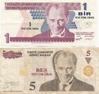 Turquie Lot de 2 billets de 1 et 5 New Lira 2005