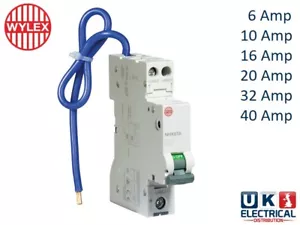 Wylex Compact RCBO 6a 10a 16a 20a 32a 40a Amp Type B C 30mA Mini RCBO NHXS1B NHX - Picture 1 of 15