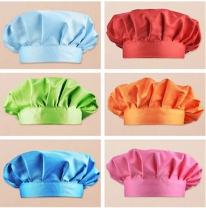 AU Kids Girl Boy Children Multi color Cooking Baker Kitchen Chef Costume Hat Cap - Picture 1 of 16