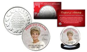 PRINCESS DIANA 1997-2017 20th ANNIVERSARY Royal Canadian Mint RCM Coin - CROWN - Picture 1 of 1
