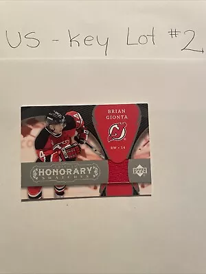 Brian Gionta  2007-08 Upper Deck Trilogy Honorary Swatches Card #HS-GI - Devils - Image 1 of 4