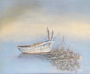 Marsh Grass by Helen Emery - Original Oil Painting - Picture 1 of 3