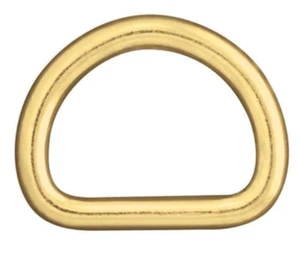 Brass Plated welded D Ring 1 1/2" - Picture 1 of 1
