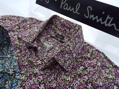 PAUL SMITH Mens Shirt 🌍 Size 15.5" (40" CHEST) 🌎 RRP £165+ 📮 FLORAL LIBERTY - Image 1 of 4