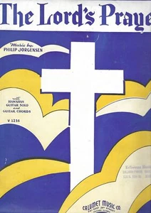 The Lords Prayer Sheet Music 1941 Jorgensen Hawaiian Guitar Solo Calumet Music - Picture 1 of 3