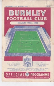 1955 1956 Burnley v Everton Aug 27 - Picture 1 of 2