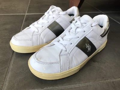 US POLO ASSN Jóvenes Niños Talla 5.5 Zapatos Tenis con Cordones Blanco Urbano Foto 1 de 4