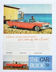 Anuncio de coche grande - Buick LeSabre 1959 (folleto de cartel impreso en publicidad) - Imagen 1 de 1