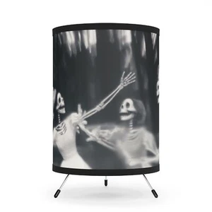 Spooky Dancing Skeleton Tripod Lamp, Halloween Home Decor, Unique Gift, - Picture 1 of 8