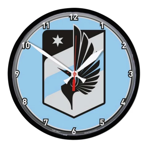 Minnesota United FC WinCraft Light Blue & Gray Plastic Round Wall Clock (12") Cover