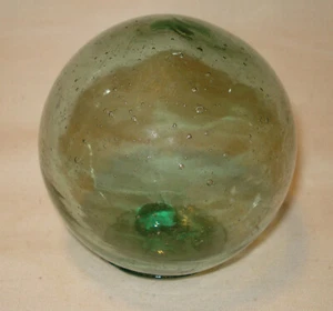 Vintage Japanisch Japan Aqua Grün 3" Glas Angeln Kugel Netz Kugel Schwimmer Boje H JJ - Bild 1 von 4
