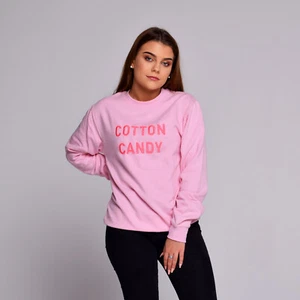 Cotton Candy Unisex Embroidered Sweater. Candyfloss, Novelty, Foodie, Candies - Picture 1 of 4
