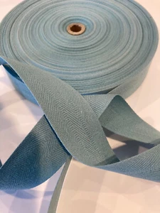 Light Teal C22 1 1/2 Inch Cotton Rug Binding Tape for Rug Hooking 10 YARDS - Picture 1 of 1