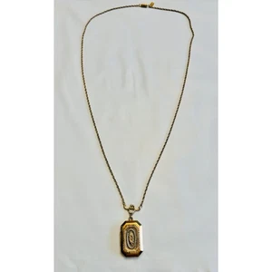 Collar Colgante Reliquia Vintage 1928 Facetado Tono Oro Enmarcado - Imagen 1 de 8