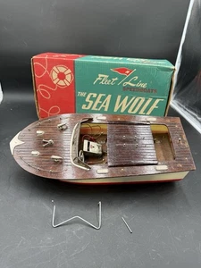 Der Seewolf LICHT 50er 60er Holz FLEET LINE Vintage Original JAPAN Boot läuft - Bild 1 von 14