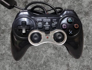 PS2 Analog Vibration Pad 2 TURBO Controller Hori Playstation 2 Sony Black Japan - Picture 1 of 2